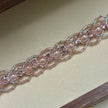 Elegant Pink Lace Bracelet | Dreamy Crystal Pearl & Zirconia Beadwork with Miyuki Bugle Accents