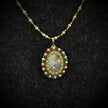Cameo Goddess | Black Mother-of-Pearl Pendant Necklace with Swarovski Pearls & TOHO Seed Beads