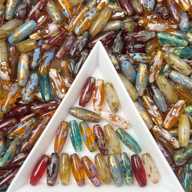 Promotion 4*12mm Picasso Long Rice Bead Loose Beads For Jewelry Making