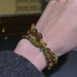 Convertible Fire-Polished Czech Glass Jewelry - Dual-Wear Choker & Double Layer Bracelet