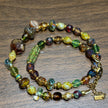 Convertible Fire-Polished Czech Glass Jewelry - Dual-Wear Choker & Double Layer Bracelet