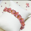 Blush Blossom | Handwoven Czech Glass Flower Bead Bracelet in Pink Ombré