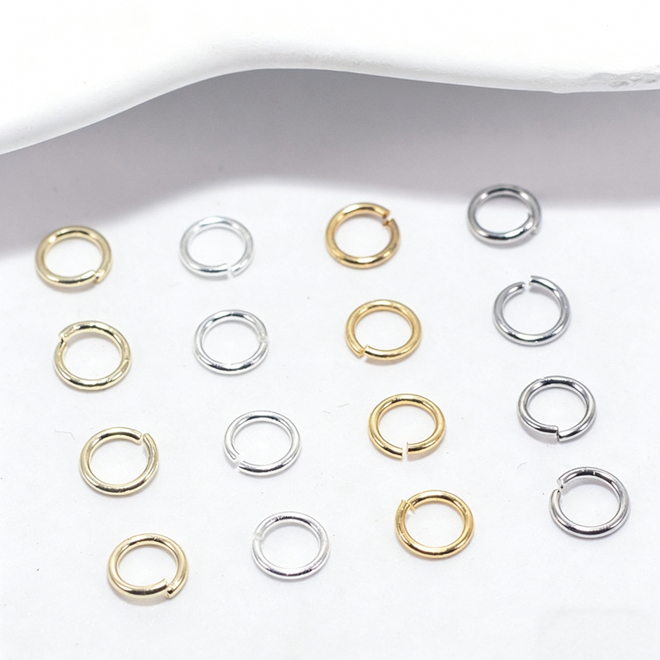 18K Gold Smooth Jump Rings - Durable Split Rings for Bracelet & Necklace Making