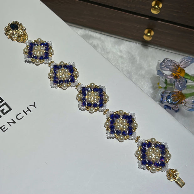 Sapphire Crown Crystal Bracelet