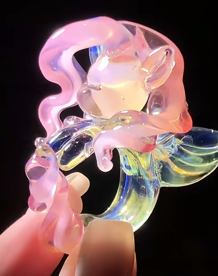 Pony Series Fluttershy Lampwork Ring (Leave Message of Ring Size When Checking out)