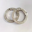 (JF18)25mm Rhinestone Spring Gate Rings - Sparkling Zinc Alloy Round Carabiner for Key chains, handbags etc