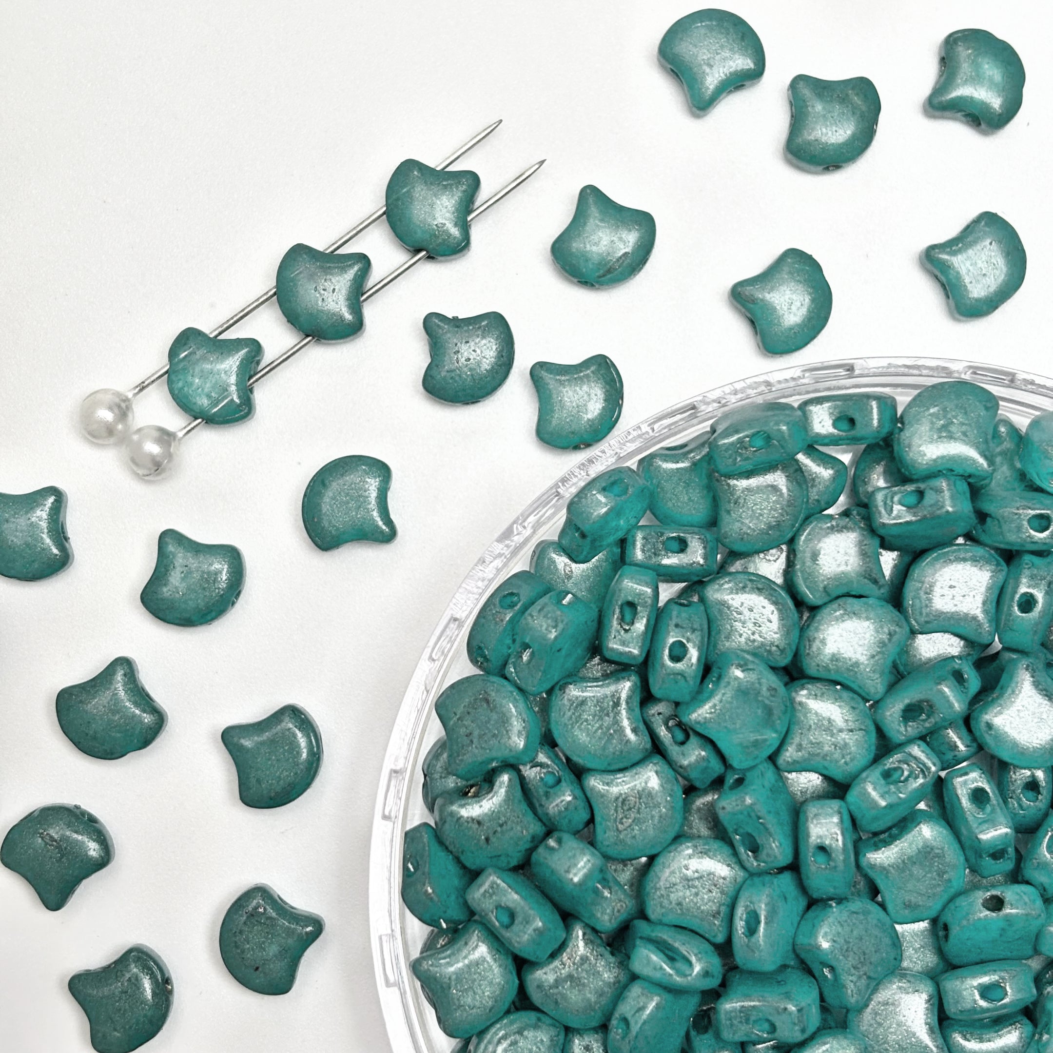 Picasso Style 2-Hole Custom Ginkgo Leaf Beads  for DIY Bracelet Necklace