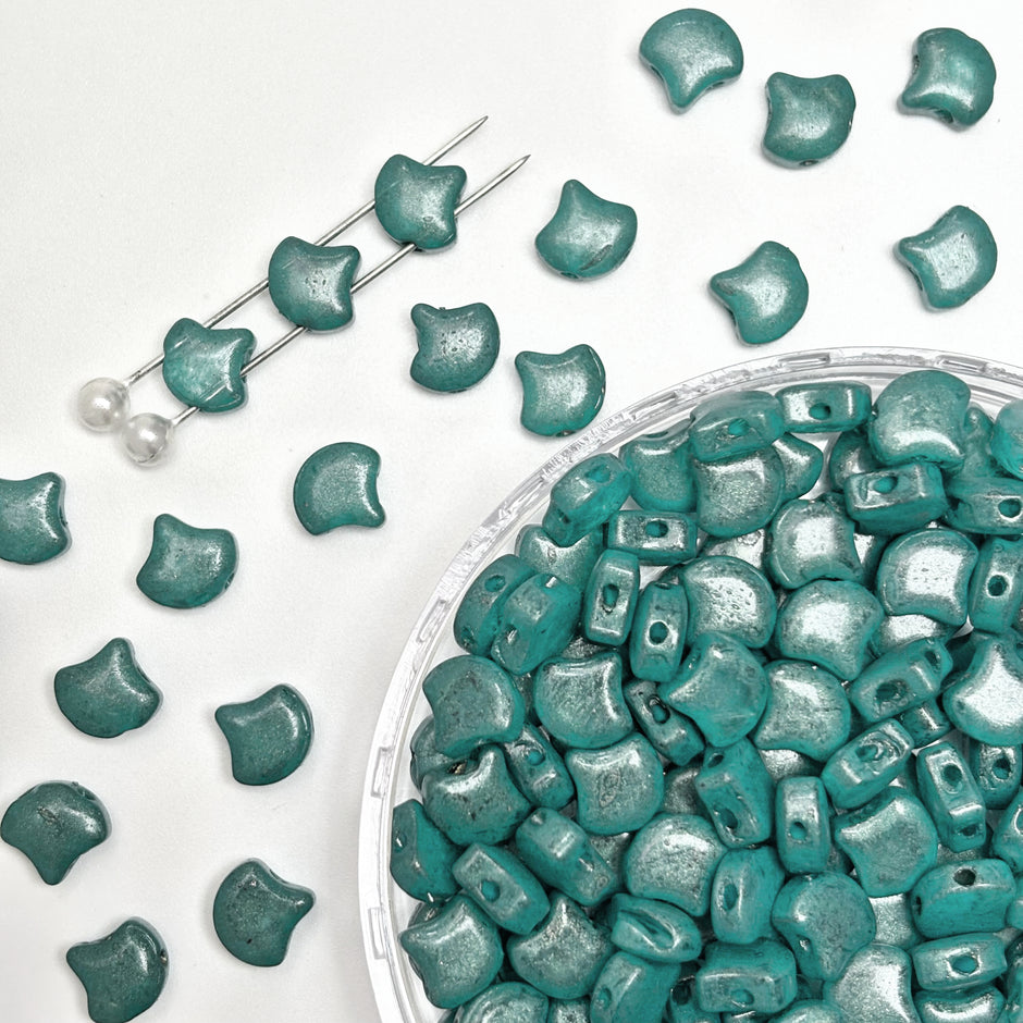 Picasso Style 2-Hole Custom Ginkgo Leaf Beads  for DIY Bracelet Necklace