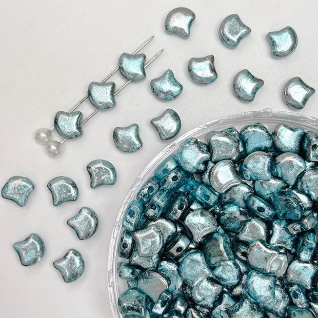 Picasso Style 2-Hole Custom Ginkgo Leaf Beads  for DIY Bracelet Necklace