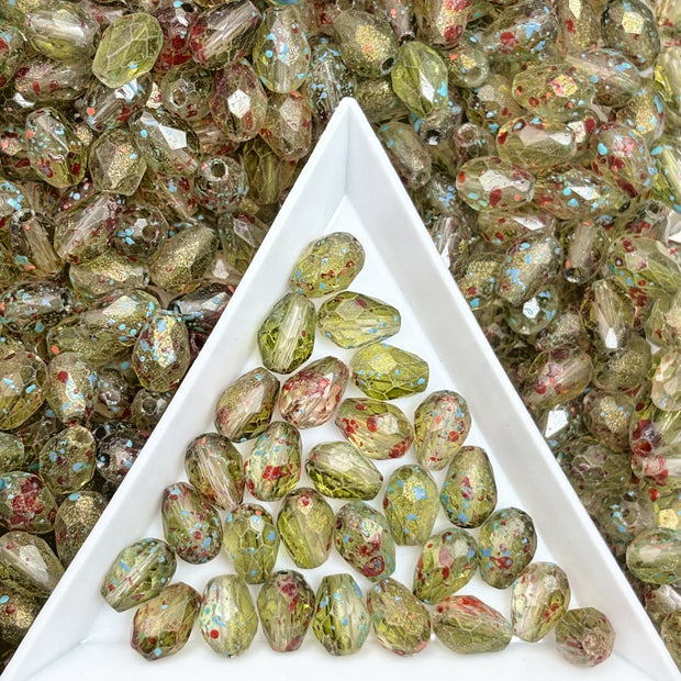 Picasso Waterdrop Beads 6×9mm Customized Glass Beads DIY Jewelry Making Supplies for Necklace Bracelet Earring Crafts