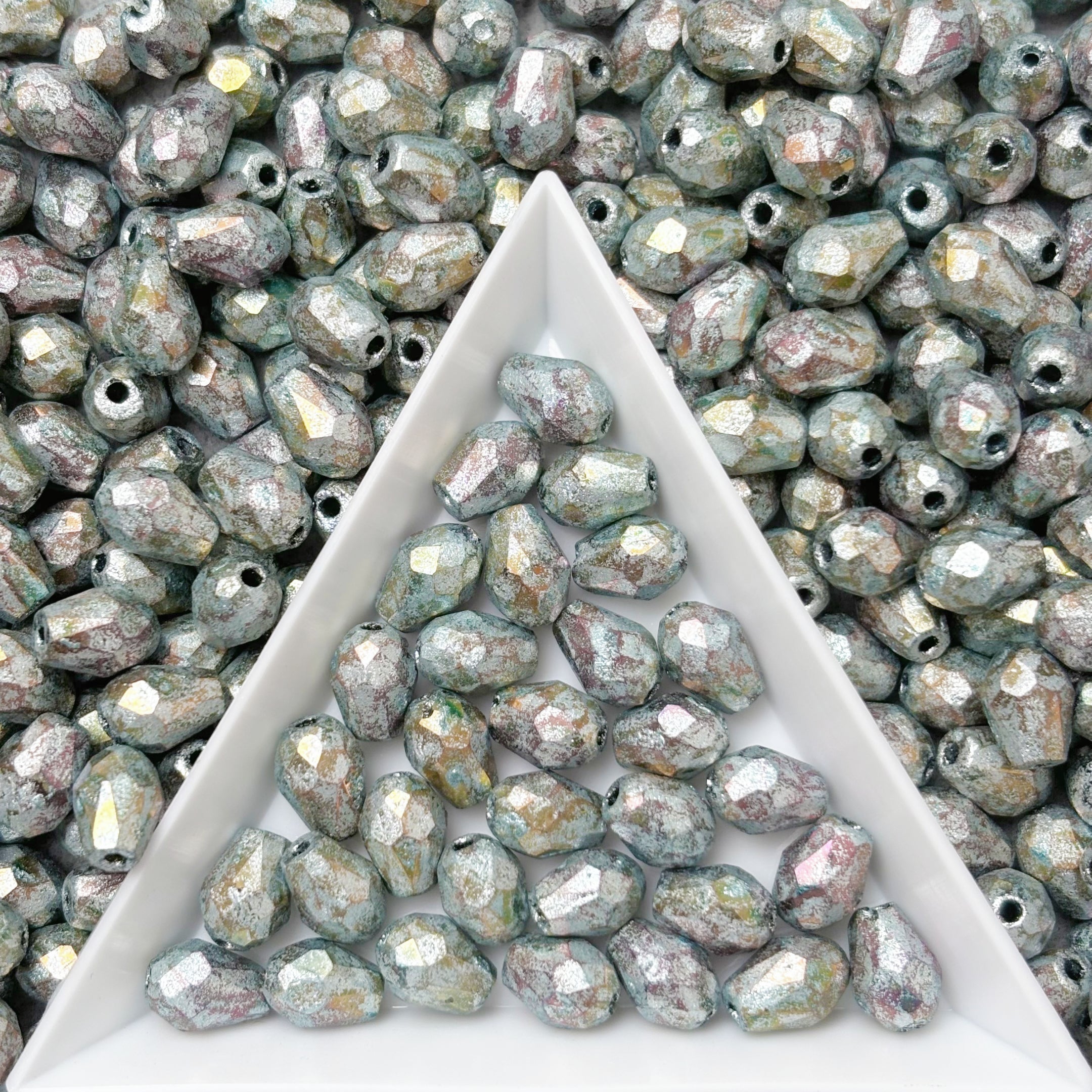 (P17) Picasso Waterdrop Beads 6×9mm Customized Glass Beads DIY Jewelry Making Supplies for Necklace Bracelet Earring Crafts