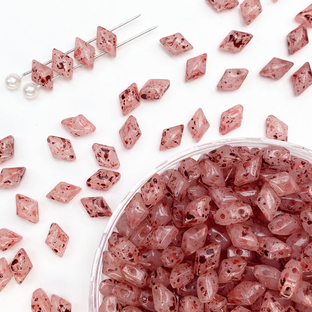 Picasso 2-hole Diamond-Duo Glass Beads For Jewelry Making