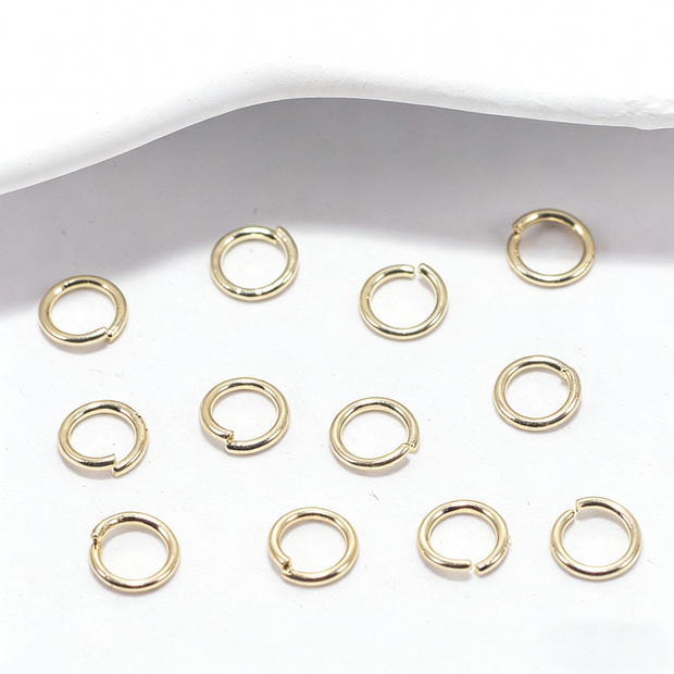18K Gold Smooth Jump Rings - Durable Split Rings for Bracelet & Necklace Making