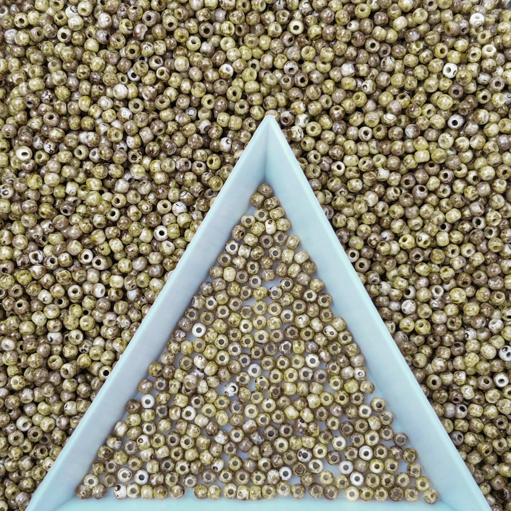 2mm Picasso Seed Beads - Czech Glass Iridescent Beads for DIY Bracelets Necklaces