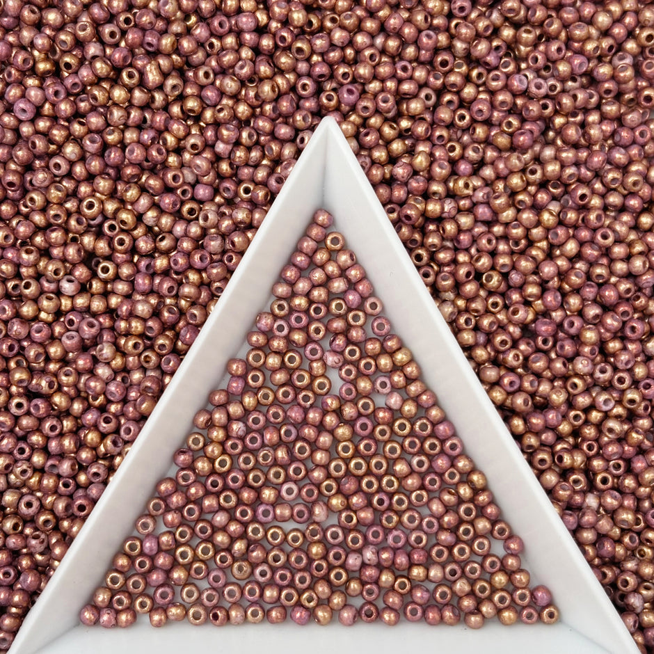 2mm Picasso Seed Beads - Czech Glass Iridescent Beads for DIY Bracelets Necklaces