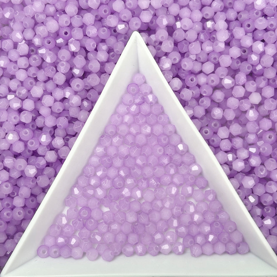 (H1) 2mm Iridescent Bicone Beads For DIY Jewelry Making