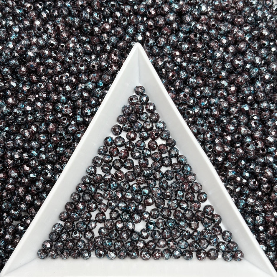 2mm Picasso Faceted  Round Beads, Crystal Glass Beads For DIY Jewelry