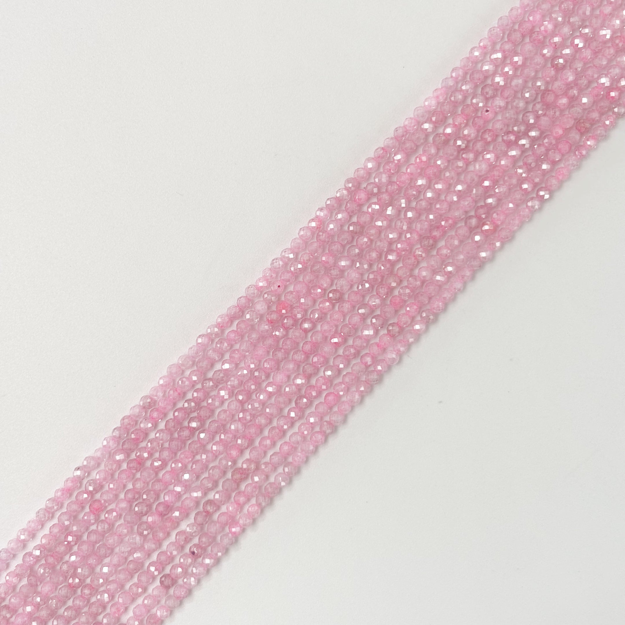 (H2) 2mm Zircon Icy Flower Gradient Pink Crystal Beads, Faceted Perforated Loose Beads for Jewelry Making DIY