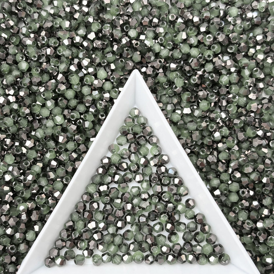 (T3) 2mm Bicone Beads High Temperature Glass Crystal Multicolor Jewelry Beads