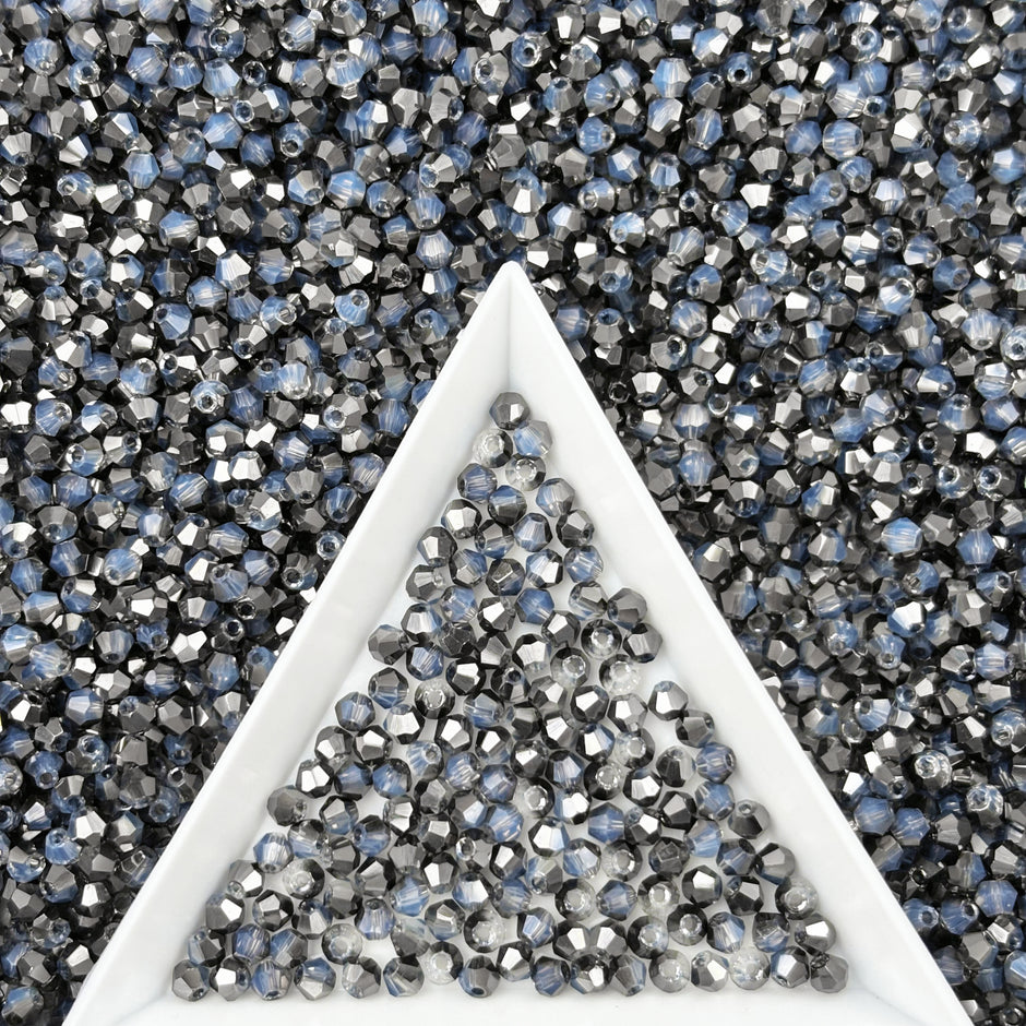 (T3) 2mm Bicone Beads High Temperature Glass Crystal Multicolor Jewelry Beads