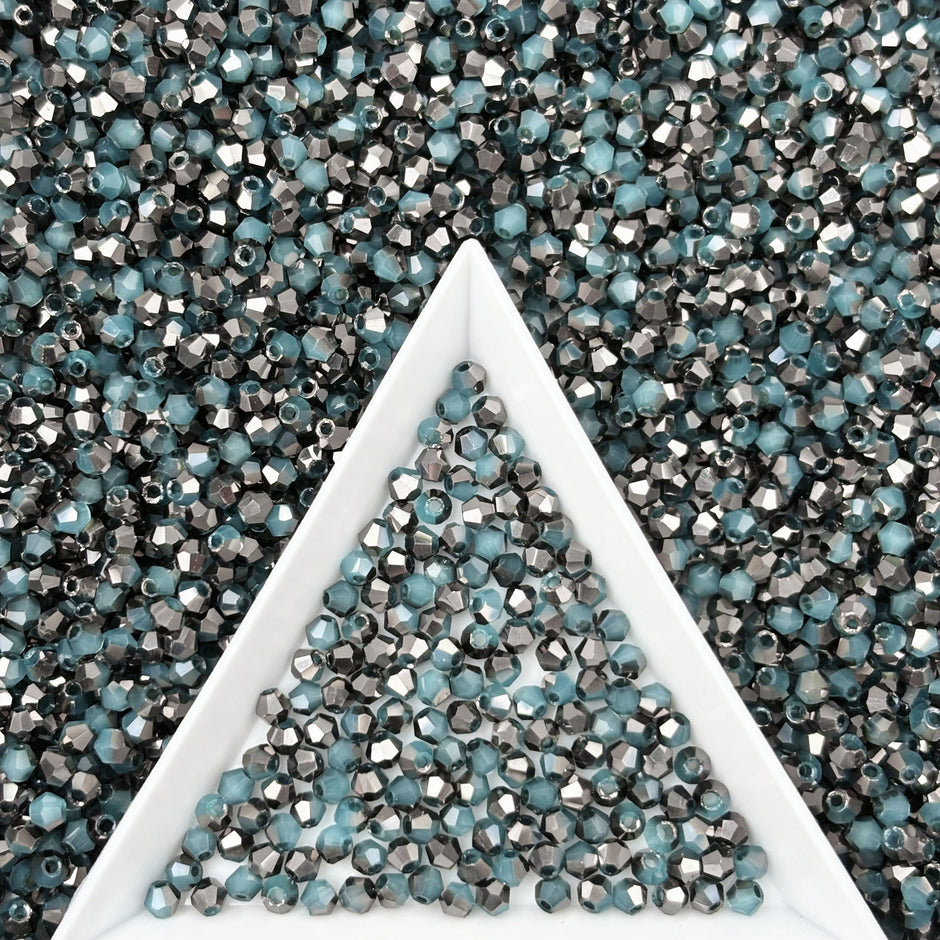 (T3) 2mm Bicone Beads High Temperature Glass Crystal Multicolor Jewelry Beads