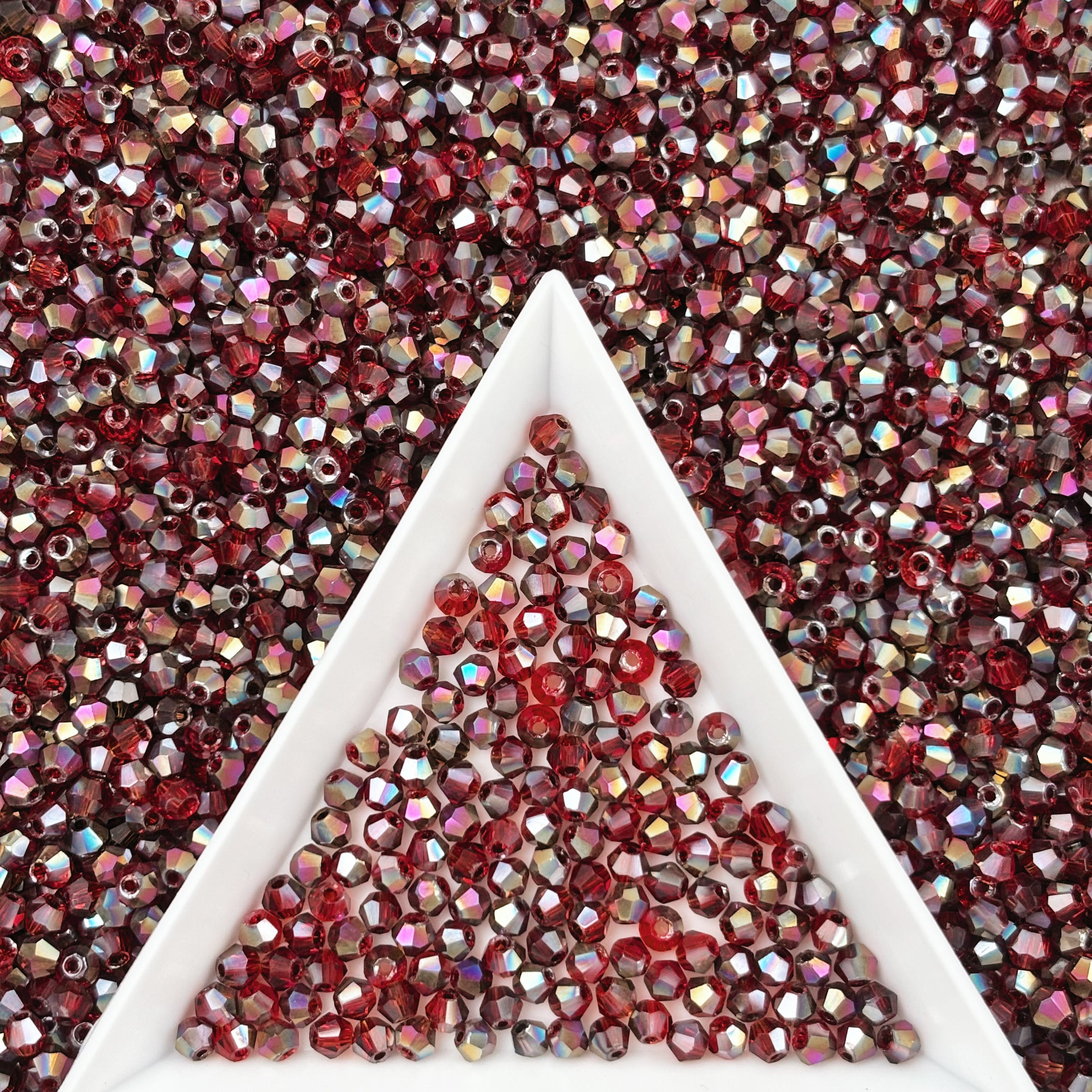 (T3) 2mm Bicone Beads High Temperature Glass Crystal Multicolor Jewelry Beads