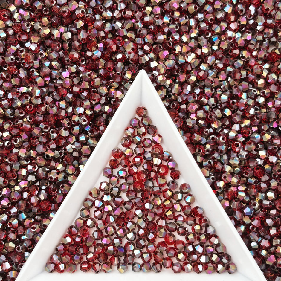 (T3) 2mm Bicone Beads High Temperature Glass Crystal Multicolor Jewelry Beads