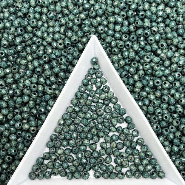 2mm Picasso Faceted  Round Beads, Crystal Glass Beads For DIY Jewelry
