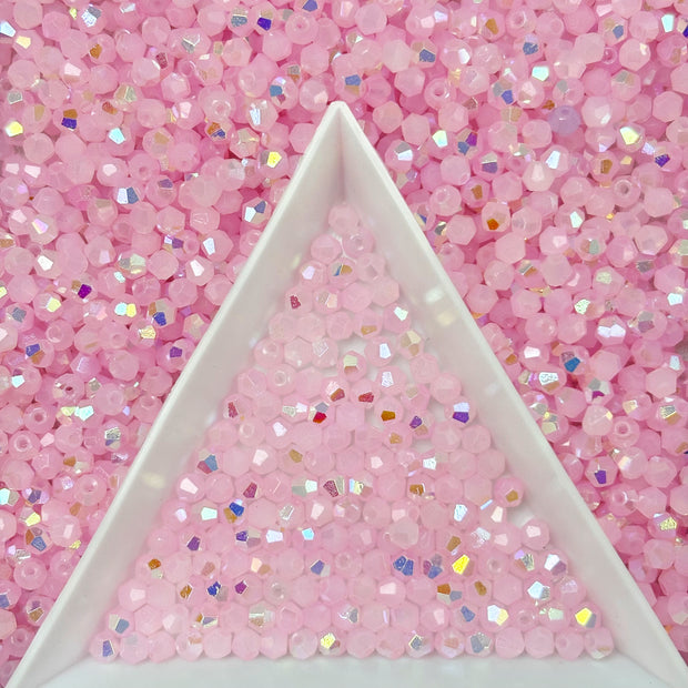 (H1) 2mm Iridescent Bicone Beads For DIY Jewelry Making