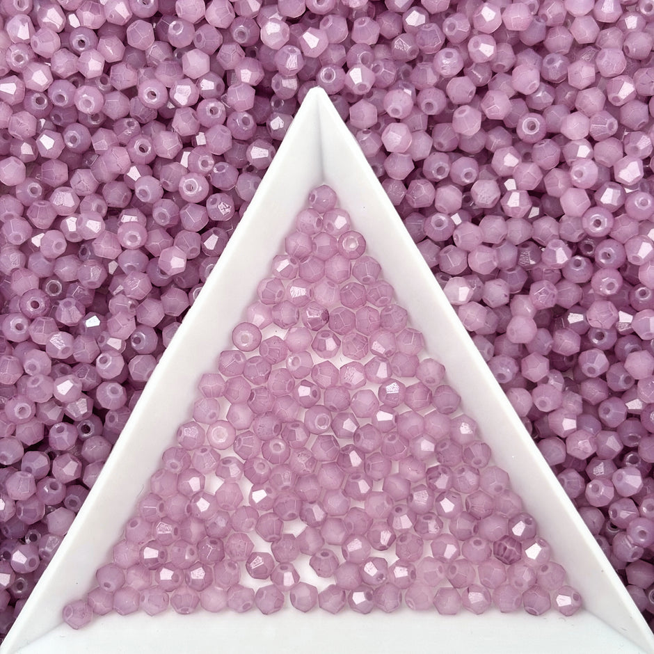 (H1) 2mm Iridescent Bicone Beads For DIY Jewelry Making