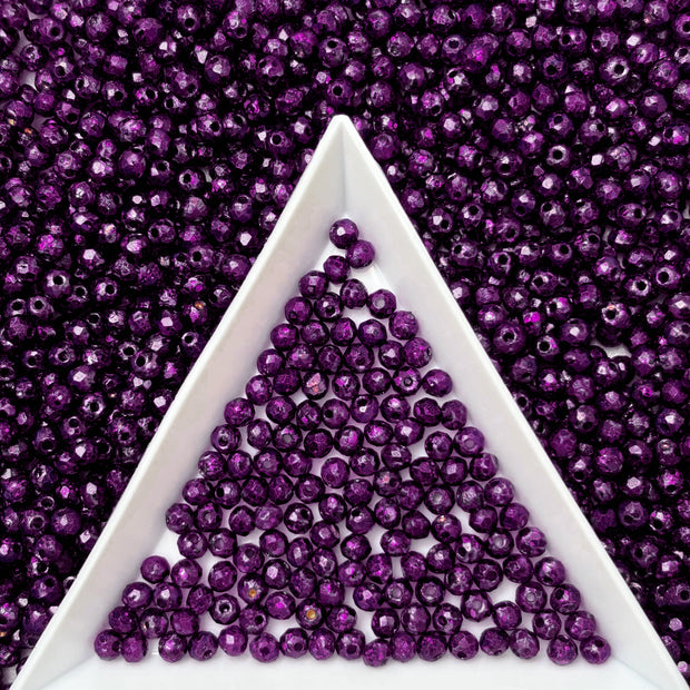 2mm Picasso Faceted  Round Beads, Crystal Glass Beads For DIY Jewelry