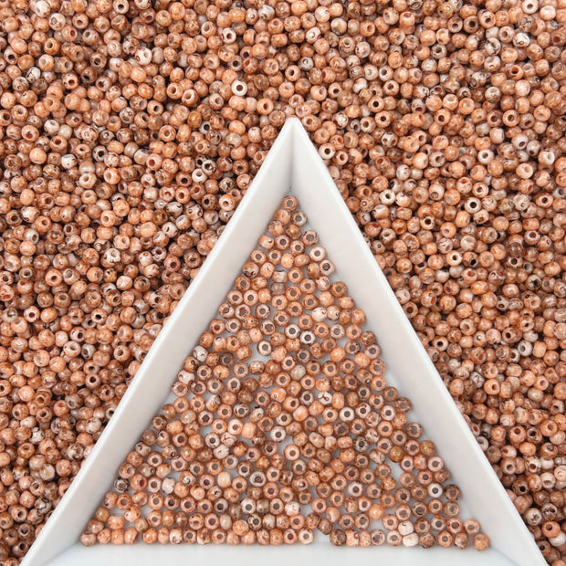 2mm Picasso Seed Beads - Czech Glass Iridescent Beads for DIY Bracelets Necklaces