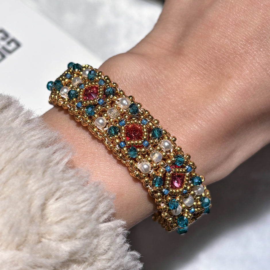 Artisan Ofira Gemstone-Inspired Bracelet | 18K Gold Plated Luxury Cuff