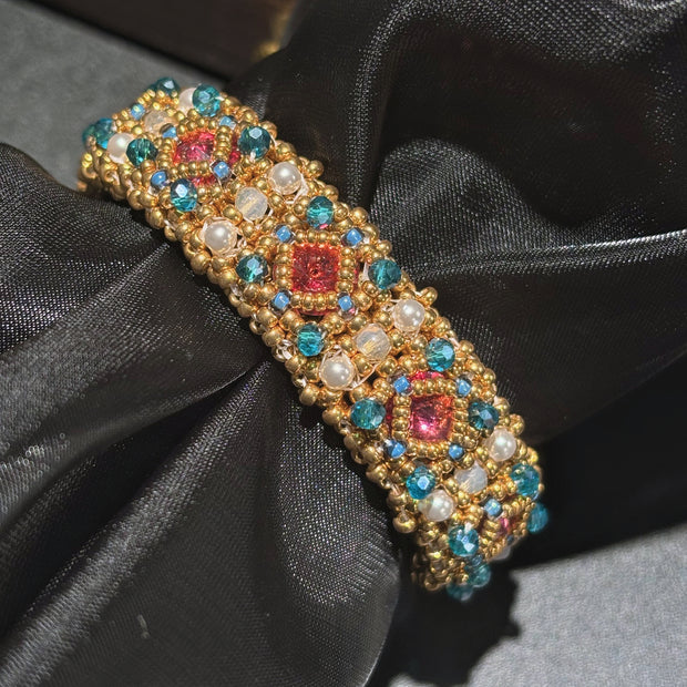 Artisan Ofira Gemstone-Inspired Bracelet | 18K Gold Plated Luxury Cuff
