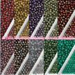(P5) 4mm Picasso Round Beads, DIY Jewelry Loose Beads