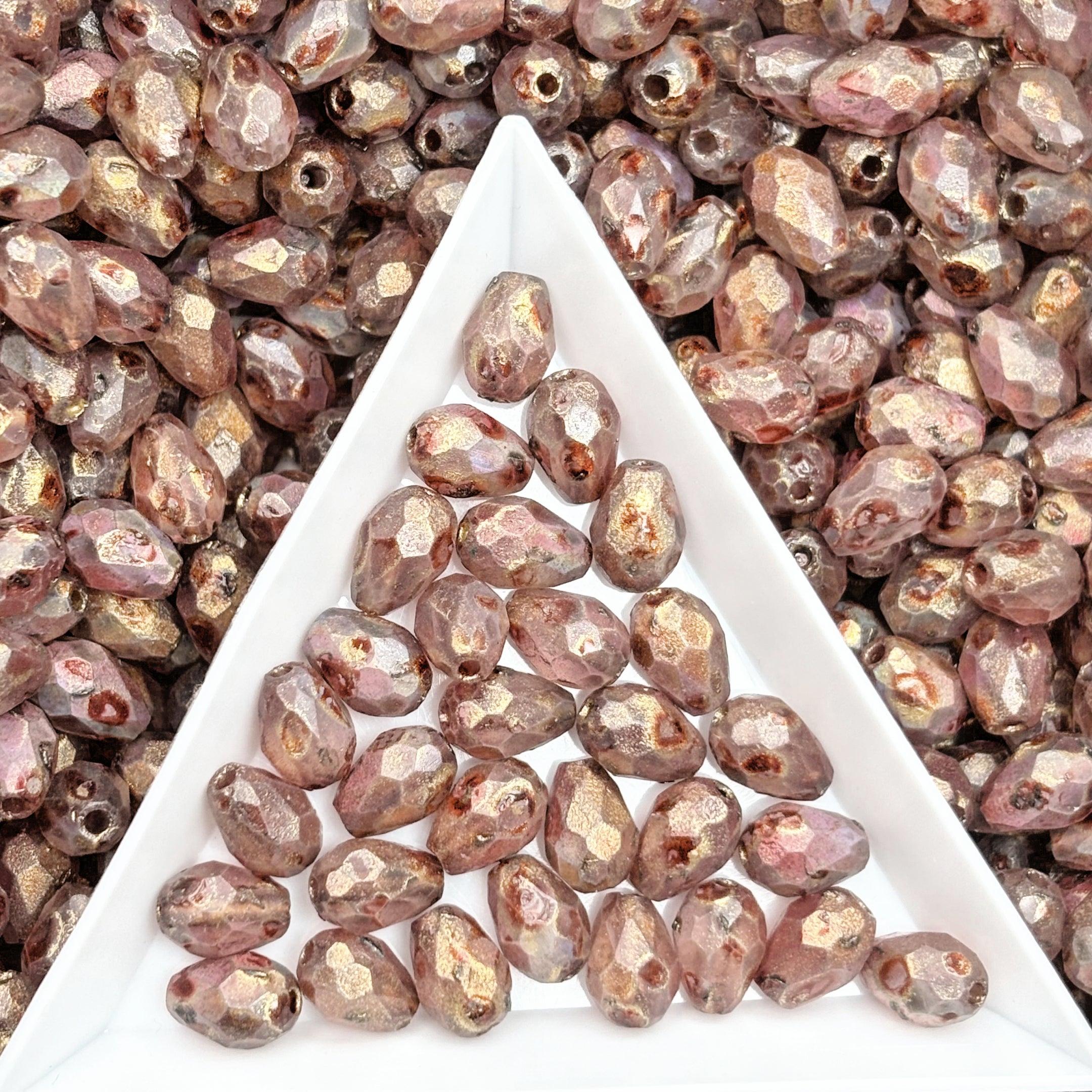 (P17) Picasso Waterdrop Beads 6×9mm Customized Glass Beads DIY Jewelry Making Supplies for Necklace Bracelet Earring Crafts