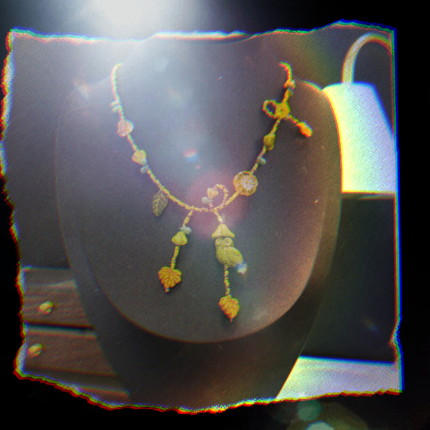 (N12) Summer Style Cutie Owl Original Designed Handmade Necklace