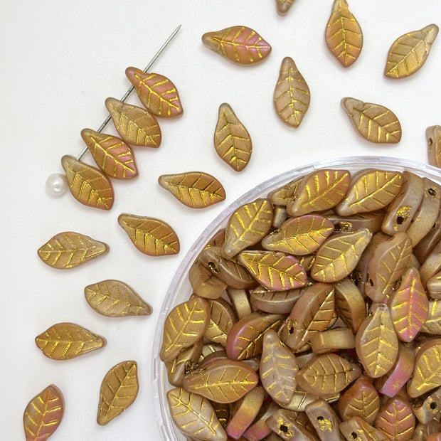 Picasso Leaf Beads - For DIY Jewelry Making Supplies