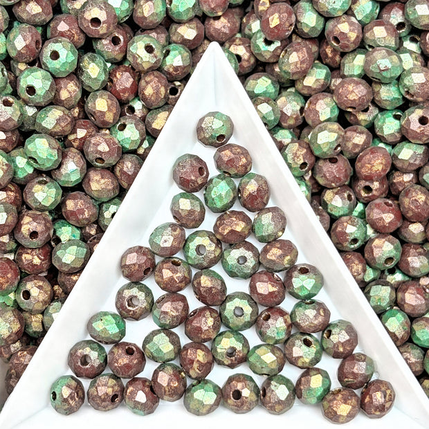 Picasso 6mm Faceted Cut Round Beads | Jewelry Making Supplies for DIY Bracelets & Necklaces