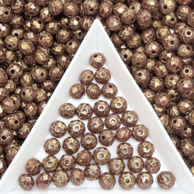 Picasso 6mm Faceted Cut Round Beads | Jewelry Making Supplies for DIY Bracelets & Necklaces