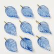 (CZ17) Czech Glass Leaf Pendants - Textured 3D Charms with Brass Loops DIY Jewelry Making