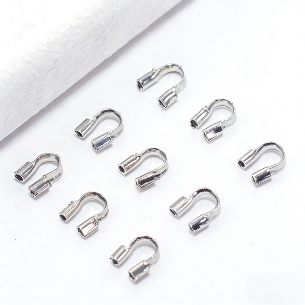 (JF16) 18K Gold Plated U-Shape Wire Guardians - 4.5mm Horseshoe Buckle for Jewelry Making