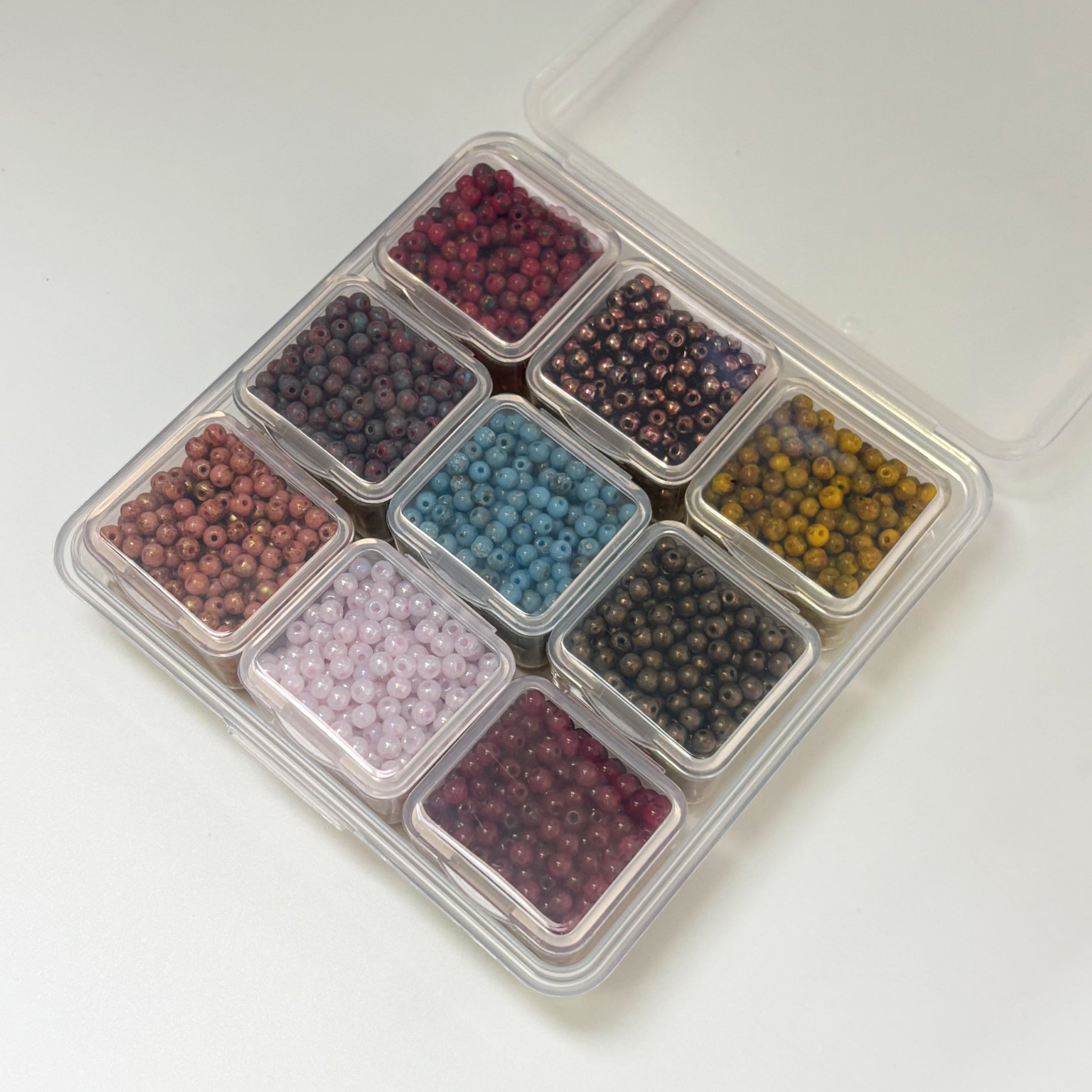 (P4) 3mm Picasso Round Beads, DIY Jewelry Loose Beads