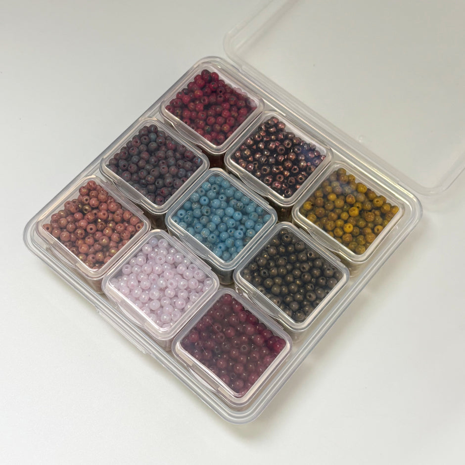 (P4) 3mm Picasso Round Beads, DIY Jewelry Loose Beads