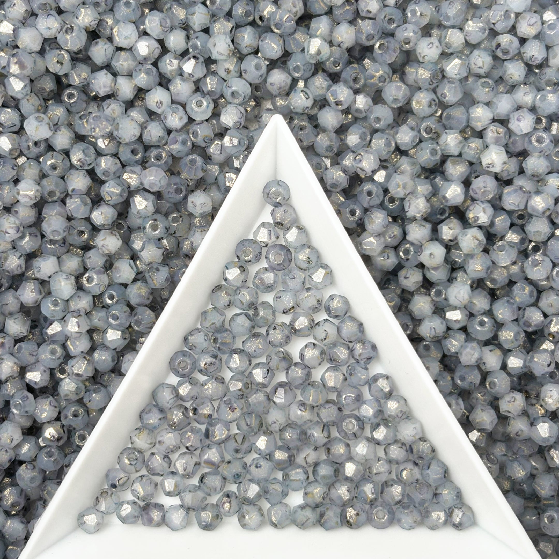(P18) 3mm Picasso Bicone Beads - DIY Jewelry Making Supplies