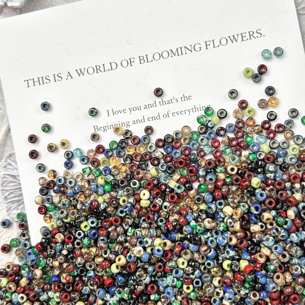 (CZ11) MIYUKI 3mm Picasso Mixed Color Seed Beads - DIY Jewelry Making Supplies