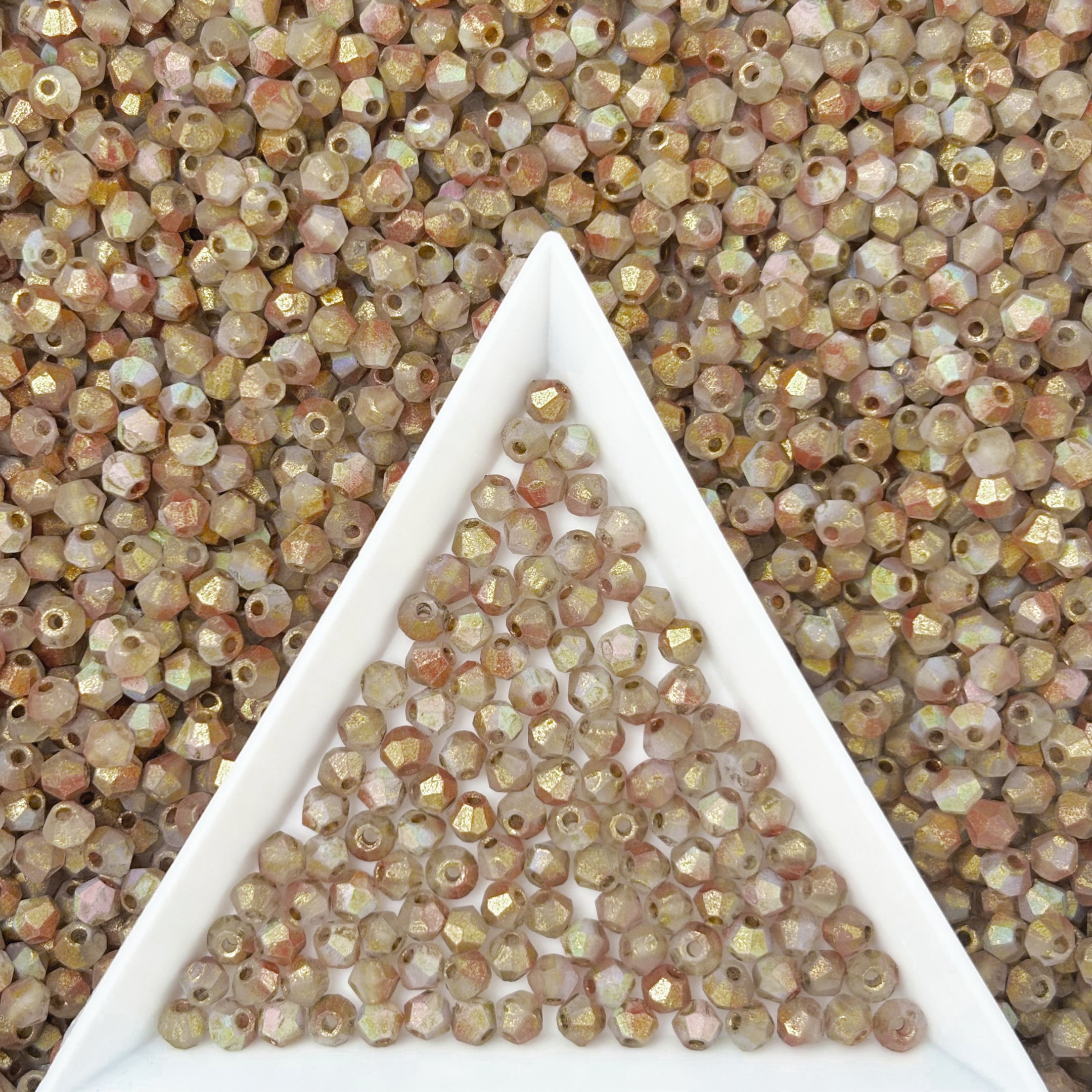 (P18) 3mm Picasso Bicone Beads - DIY Jewelry Making Supplies