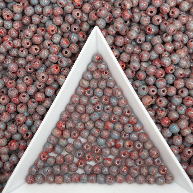 3mm Picasso Round Beads, DIY Jewelry Loose Beads