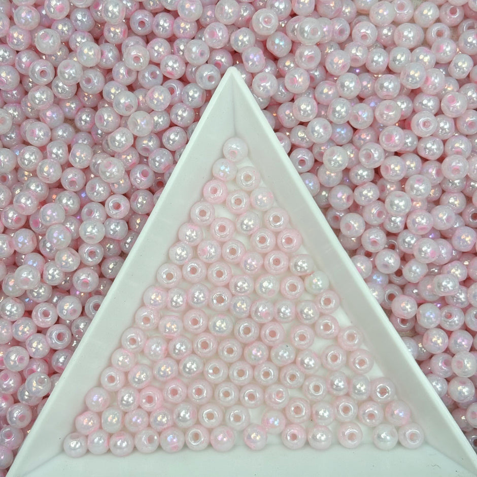 (P4) 3mm Picasso Round Beads, DIY Jewelry Loose Beads