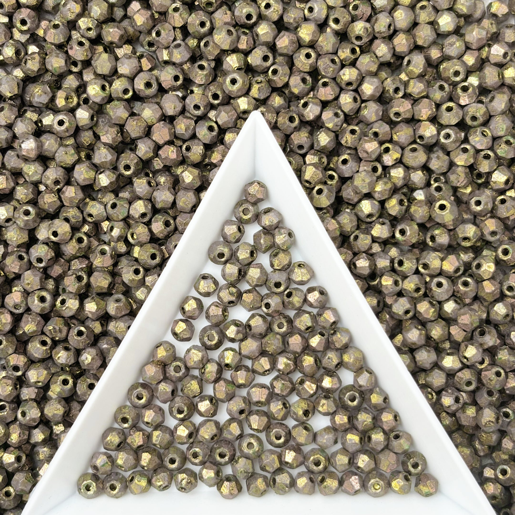 (P18) 3mm Picasso Bicone Beads - DIY Jewelry Making Supplies